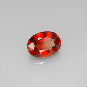 Granate espesartita naranja natural de 2,10 ct, corte óvalo, VVS