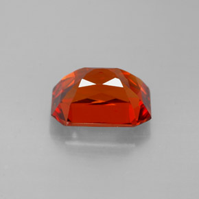 Granate espesartita naranja natural de 2,50 ct, corte esmeralda, VVS-VS