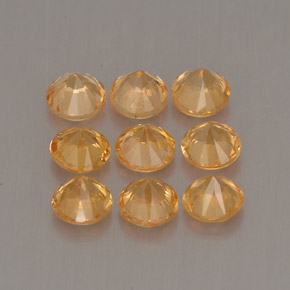 Gemas de granate espesartita naranja natural de  ct, corte redondo, VS