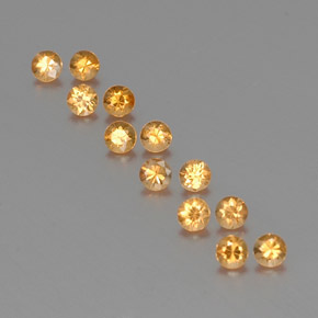 Gemas de Hilo de espesartita Naranja natural de  ct, Corte Redondo, VVS-VS