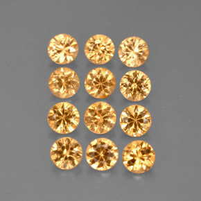 Gemas de Hilo de espesartita Naranja natural de  ct, Corte Redondo, VVS-VS