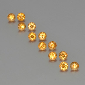 Gemas de granate espesartita naranja natural de  ct, corte redondo, VVS-VS