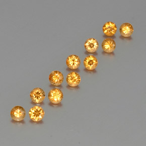 Gemas de granate espesartita naranja natural de  ct, corte redondo, VVS-VS