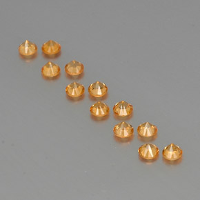 Gemas de granate espesartita naranja natural de  ct, corte redondo, VVS-VS