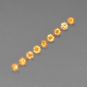 Gemas de granate espesartita naranja natural de  ct, corte redondo, VVS-VS