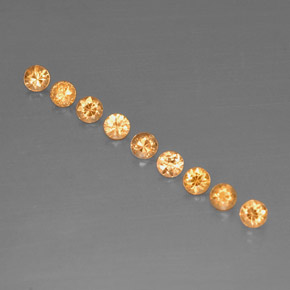 Gemas de Hilo de espesartita Naranja natural de  ct, Corte Redondo, VVS-VS