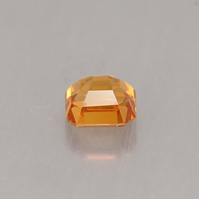 Granate espesartita naranja natural de 0,41 ct, corte esmeralda, VS