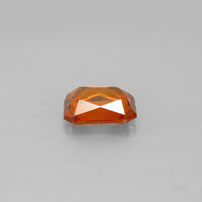 Granate espesartita naranja natural de 1,09 ct, corte esmeralda, VVS-VS