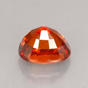 Granate espesartita rojo natural de 2,14 ct, corte óvalo, VVS-VS