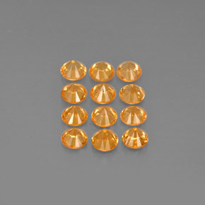 Gemas de granate espesartita naranja natural de  ct, corte redondo, VVS