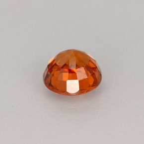 Granate espesartita naranja natural de 1,13 ct, corte redondo, VS-SI