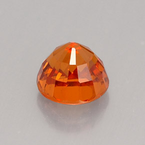 Granate espesartita naranja natural de 1,07 ct, corte redondo, VS