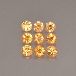 Gemas de granate espesartita naranja natural de  ct, corte redondo, VS