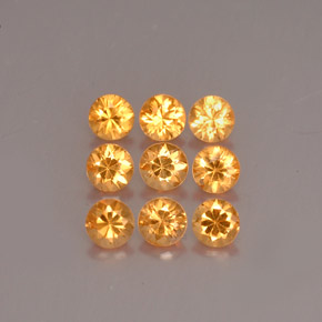 Gemas de Hilo de espesartita Naranja natural de  ct, Corte Redondo, VS