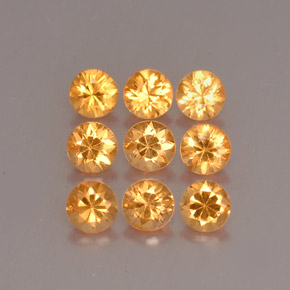 Gemas de Hilo de espesartita Naranja natural de  ct, Corte Redondo, VS