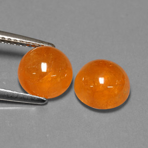 Gemas de granate espesartita naranja natural de  ct, transparente, transparente / translúcido