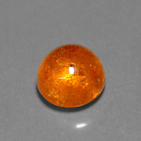 Granate espesartita naranja natural de 3,93 ct, transparente, transparente / translúcido