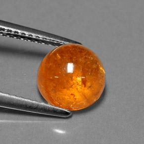Granate espesartita naranja natural de 3,93 ct, transparente, transparente / translúcido