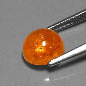 Granate espesartita naranja natural de 3,93 ct, transparente, transparente / translúcido