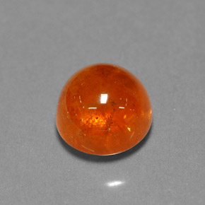 Granate espesartita naranja natural de 3,94 ct, transparente, transparente / translúcido
