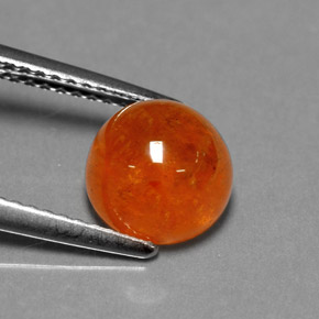 Granate espesartita naranja natural de 3,94 ct, transparente, transparente / translúcido