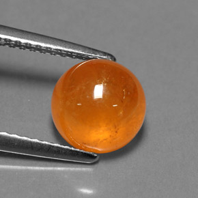 Granate espesartita naranja natural de 3,68 ct, transparente, transparente / translúcido