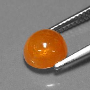 Granate espesartita naranja natural de 3,68 ct, transparente, transparente / translúcido