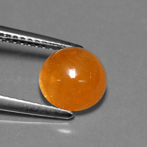 Hilo de espesartita Naranja natural de 3.02 ct, Transparente, Transparente / Translúcido