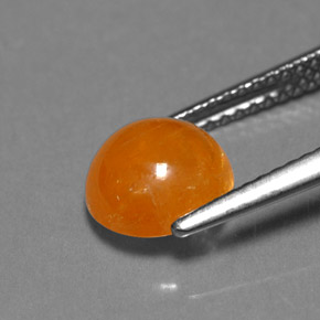 Hilo de espesartita Naranja natural de 3.02 ct, Transparente, Transparente / Translúcido