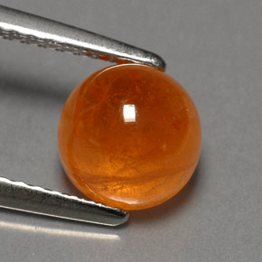 Granate espesartita naranja natural de 2,87 ct, transparente, transparente / translúcido