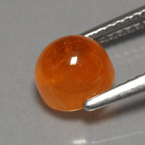 Granate espesartita naranja natural de 2,87 ct, transparente, transparente / translúcido