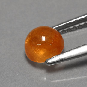 Granate espesartita naranja natural de 1,70 ct, transparente, transparente / translúcido