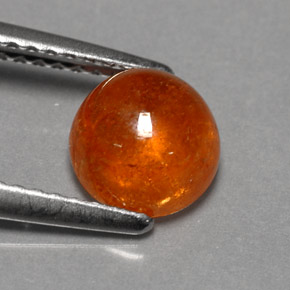 Granate espesartita naranja natural de 2,17 ct, transparente, transparente / translúcido