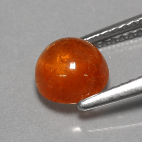 Granate espesartita naranja natural de 2,17 ct, transparente, transparente / translúcido
