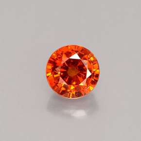 Hilo de espesartita Naranja mandarina natural de 1.22 ct, Corte Redondo, VS