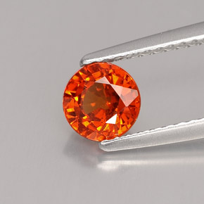 Hilo de espesartita Naranja mandarina natural de 1.22 ct, Corte Redondo, VS