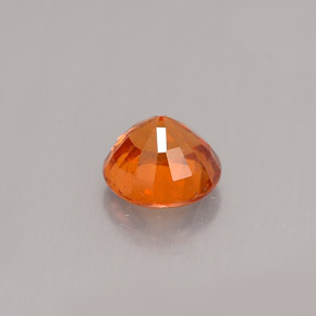 Granate espesartita naranja mandarina natural de 1,09 ct, corte redondo, VS