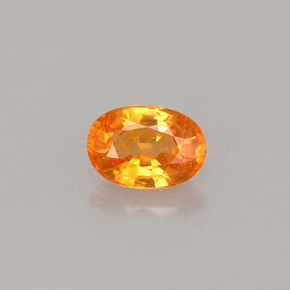 Granate espesartita naranja natural de 0,73 ct, corte óvalo, VS-SI