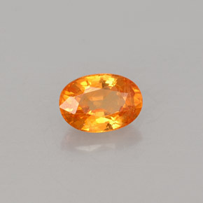 Granate espesartita naranja natural de 0,73 ct, corte óvalo, VS-SI