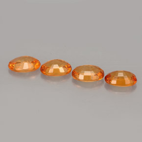 Gemas de granate espesartita naranja natural de  ct, corte óvalo, VS