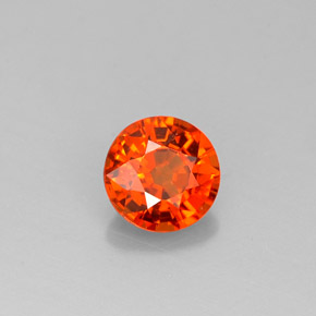 Hilo de espesartita Naranja mandarina natural de 0.83 ct, Corte Redondo, VS