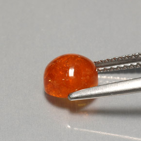 Granate espesartita naranja natural de 2,47 ct, transparente, transparente / translúcido