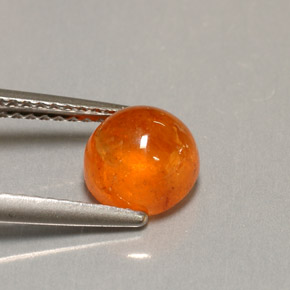 Granate espesartita naranja natural de 2,37 ct, transparente, transparente / translúcido