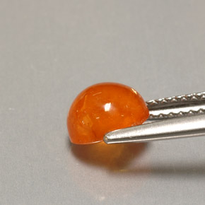 Granate espesartita naranja natural de 2,37 ct, transparente, transparente / translúcido