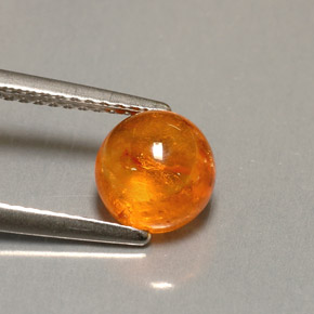Granate espesartita naranja natural de 2,32 ct, transparente, transparente / translúcido