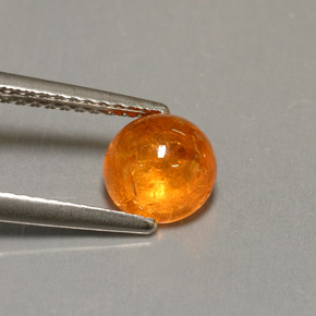 Granate espesartita naranja natural de 1,79 ct, transparente, transparente / translúcido