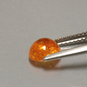 Granate espesartita naranja natural de 1,79 ct, transparente, transparente / translúcido