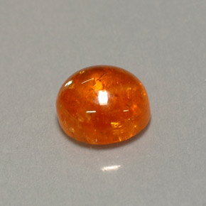 Granate espesartita naranja natural de 1,43 ct, transparente, transparente / translúcido