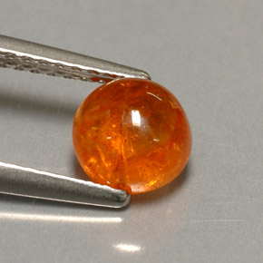 Granate espesartita naranja natural de 1,43 ct, transparente, transparente / translúcido