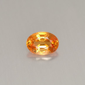 Hilo de espesartita Naranja natural de 0.59 ct, Corte Óvalo, VVS-VS